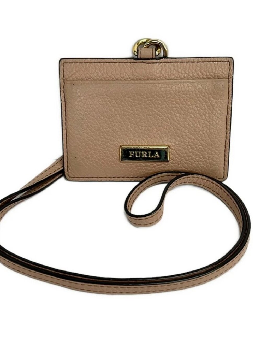 FURLA Pink Leather Pass Holder
